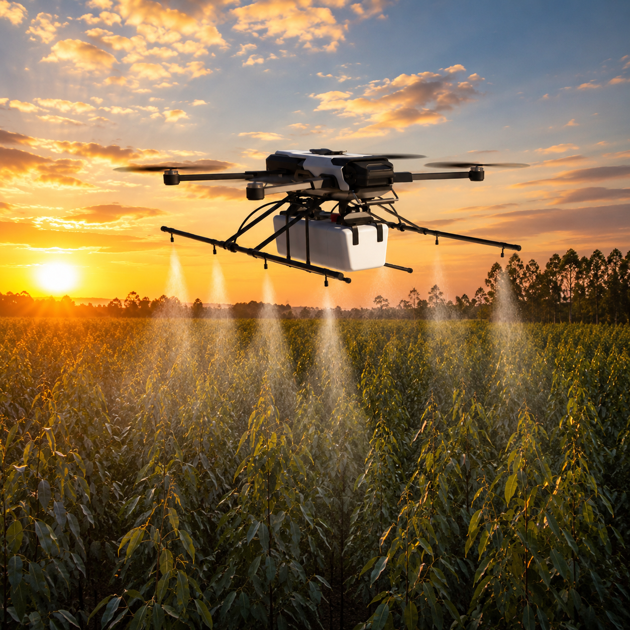 Pulverização e Dispersão com Drone Agrícola