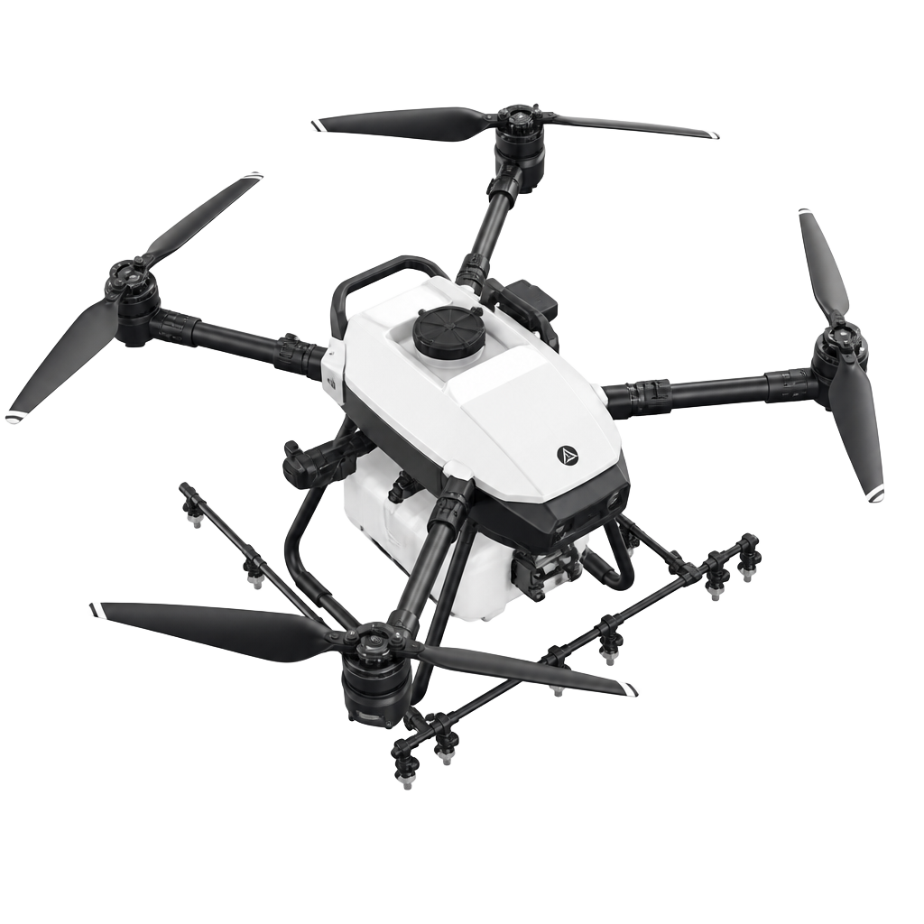 Drone agrícola de pulverização em vista isométrica